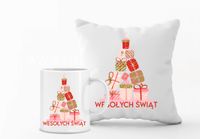 Zestaw PODUSZKA i KUBEK personalizowany PREZENT na boże narodzenie święta