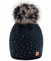 Zimowa CZAPKA CIEPŁA pompon i polar Woolk Verona