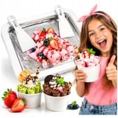 MASZYNKA DO LODÓW TAJSKICH TACA ROLOWANE LODY + SZPATUŁKI DIY NA PREZENT