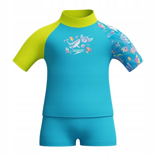 Strój kąpielowy dwuczęściowy dla chłopców Speedo Digital Rash Top Set 6lat na Arena.pl