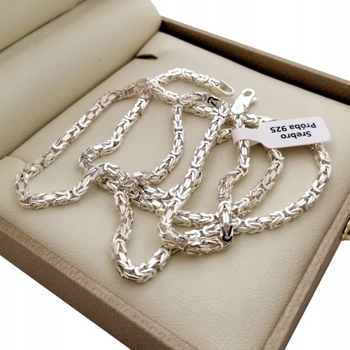 SREBRNY ŁAŃCUSZEK MĘSKI SPLOT KRÓLEWSKI 55 CM SREBRO 925 + GRATISY + GRAWER na Arena.pl