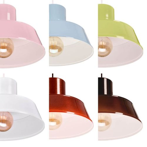 POLLY 1 Lampa wisząca - Industrialna, metalowa, bordowa 1xE27 na Arena.pl