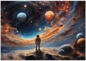 FOTOTAPETA KOSMONAUTA PLANETY GALAKTYKA TAPETA DLA DZIECI CHŁOPCA 300x210