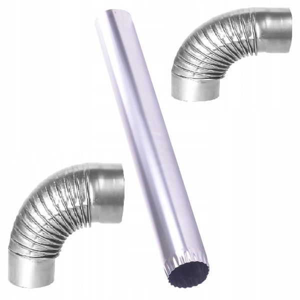 Zestaw przyłączeniowy fi 120 Rura dymowa  + 2 kolanka zdjęcie 1