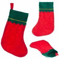 Skarpeta Na Prezenty Tkanina Bez Wzoru Gładka Świąteczna Worek