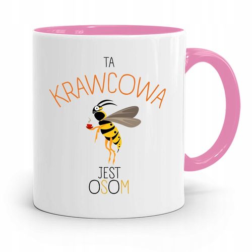 Kubek Różowy Krawca Krawcowej Krawcowa Jest Osom Z Nadrukiem Ze Zdjęciem na Arena.pl