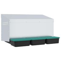 Kurnik lęgowy 3-komorowy, montowany na ścianie, ocynkowana stal