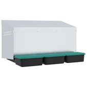 Kurnik lęgowy 3-komorowy, montowany na ścianie, ocynkowana stal