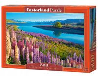 Zestaw Puzzli 500 ELEMENTÓW Układanka NOWA ZELANDIA Lake Rozwija Wyobraźnię
