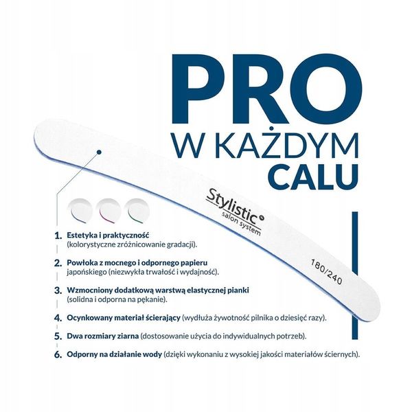 Stylistic Pilnik Łódka 180/240 50szt. zdjęcie 4
