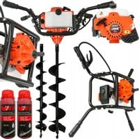 ŚWIDER SPALINOWY WIERTNICA GLEBOWA DO ZIEMI GLEBY ZESTAW + WIERTŁA + OLEJ