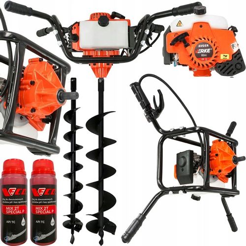 ŚWIDER SPALINOWY WIERTNICA GLEBOWA DO ZIEMI GLEBY ZESTAW + WIERTŁA + OLEJ na Arena.pl