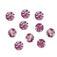 Crystal Stone Cyrkonie ozdoba do paznokci SS3, jasnoróżowe, 10 sztuk
