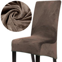 POKROWIEC NA KRZESŁO WELUR PREMIUM BRĄZOWY