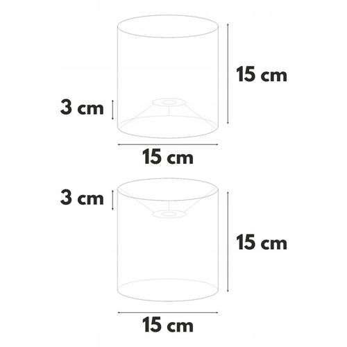 Abażur CZARNY 15 / 15 cm na lampkę E27 / E14 klosz na Arena.pl
