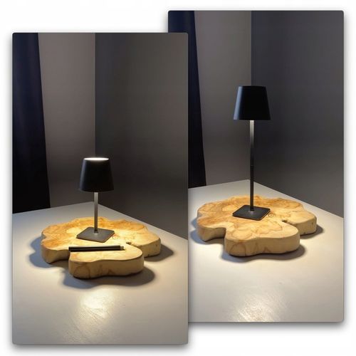 ELEGANCKA NOWOCZESNA BEZPRZEWODOWA LAMPKA NOCNA DOTYKOWA LED USB 3 na Arena.pl