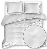 Biała Pościel Hotelowa 200X220 Pasy 2Cm