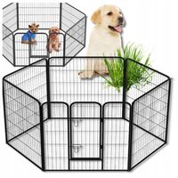 KOJEC KLATKA DLA PSA METAL WYBIEG KRÓLIKA MODUŁOWA ZAGRODA 6 PANELI