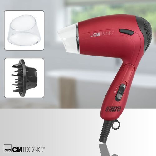 SUSZARKA DO WŁOSÓW MAŁA LEKKA SKŁADANA TURYSTYCZNA PODRÓŻNA 1300W JONIZACJA na Arena.pl