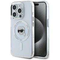 etui karl lagerfeld iml metal karl head  magsafe do iphone 15 pro max biały