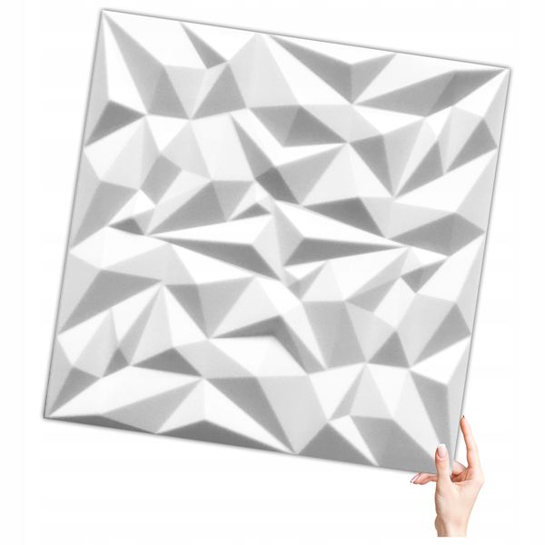 Kaseton Ścienny Sufitowy 3D Biały Panele Ścienne 50x50 0,25m2 zdjęcie 1