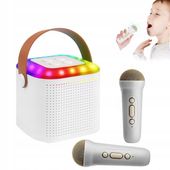 BEZPRZEWODOWY MINI MASZYNA DO KARAOKE GŁOŚNIK BLUETOOTH Z 2 MIKROFON