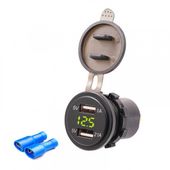 ŁADOWARKA USB SOLVIAN 2X PORTY 3.1A LED WODOSZCZELNA