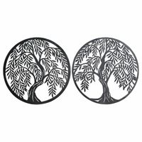 Dekoracja ścienna DKD Home Decor Drzewo Metal (2 pcs) (40 x 1 x 40 cm)