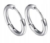 KOLCZYKI SREBRNE KÓŁKA 12 mm STAL CHIRURGICZNA