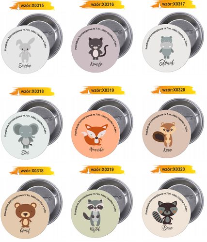 Przypinki buttony PRZEDSZKOLE misiek-twój tekst na Arena.pl