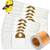 10x WORKI DO ODKURZACZA KARCHER WD3 WOREK WD 3 WD WD 6 SE 4001 Plus FILTR