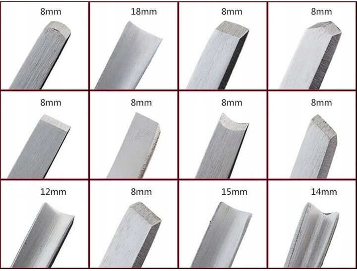 ZESTAW DŁUT DO DREWNA RZEŹBIENIA 12 SZTUK DŁUTA zdjęcie 5