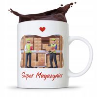 Kubek Prezent Dla Magazyniera Super Magazynier Z Nadrukiem Ze Zdjęciem