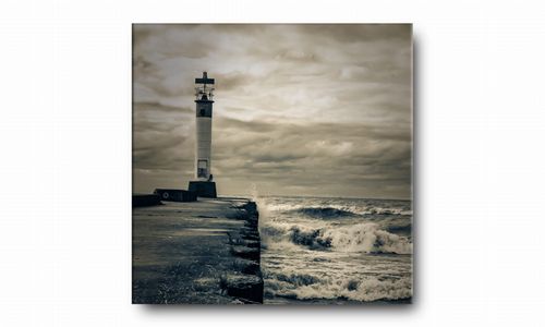 OBRAZ NA PŁÓTNIE 054 Latarnia morska 70x70cm na Arena.pl