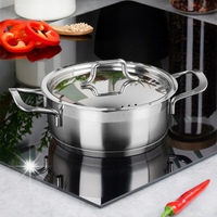 Garnek Orion Anett z Pokrywką Stalowy Nierdzewny 16 cm 1,2L Premium