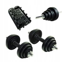 Zestaw hantli ze sztangą XTREXO ŻELIWNY 50kg DK50 z powłoką