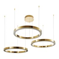 Lampa wisząca CIRCLE 40+60+80 LED złoto