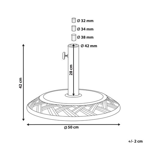 Podstawa pod parasol ⌀ 50 cm brązowa CAPACI na Arena.pl