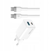 Szybka ładowarka GaN 45W 2 wejścia USB i USB-C z kablem do Oppo Reno 8T 4G