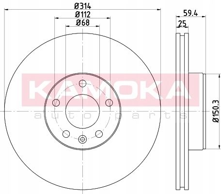 TARCZA HAM PRZOD 314X25 V na Arena.pl