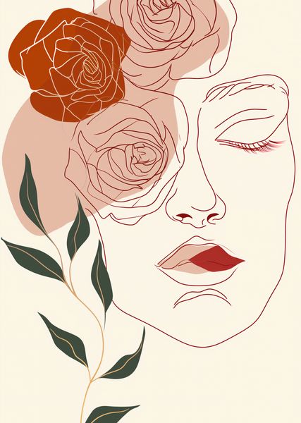 Plakat 64x90cm Beż i Twarz zdjęcie 1