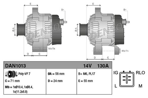 Alternator DENSO DAN1013 na Arena.pl
