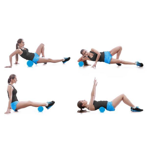 Roller wałek do ćwiczeń EVA NS-963 niebieski zdjęcie 6