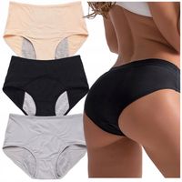 MAJTKI MENSTRUACYJNE Nieprzeciekające FIGI DAMSKIE CHŁONNE dla Kobiet M x3