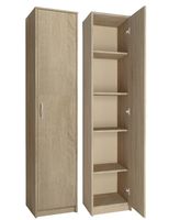 Wąski regał zamykany, Classic, 39x35x180 cm, dąb sonoma, mat | TYLETEGOTU