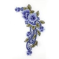 naszywka duża kwiaty haft h48