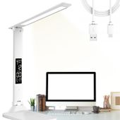 lampka na biurko led z wyświetlaczem lampa biurowa zegar temperatura szkoła