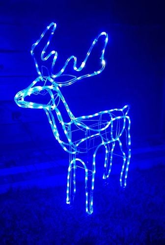 Renifer LED Świąteczny Świecący Figurka Na Zewnątrz XL 85 Duży Niebieski na Arena.pl