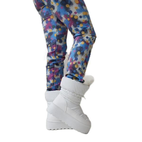 Białe ocieplane śniegowce na platformie r.39 zdjęcie 1