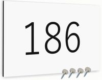 Tabliczka adresowa Nierdzewna Tablica adres domu Biała 40x30